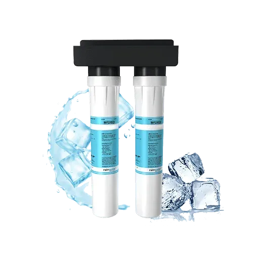 Rainwater su filtrasyon sistemi, çift filtreli, buz küpleri ile.